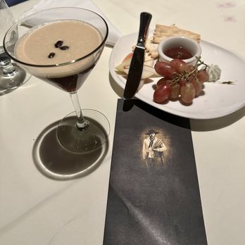 El Gaucho - Espresso martini with a fruit and jam board - Steakhouses Near Me - Seattle, Washington El Gaucho - Espresso martini with a fruit and jam board - Steakhouses Near Me - Seattle, Washington