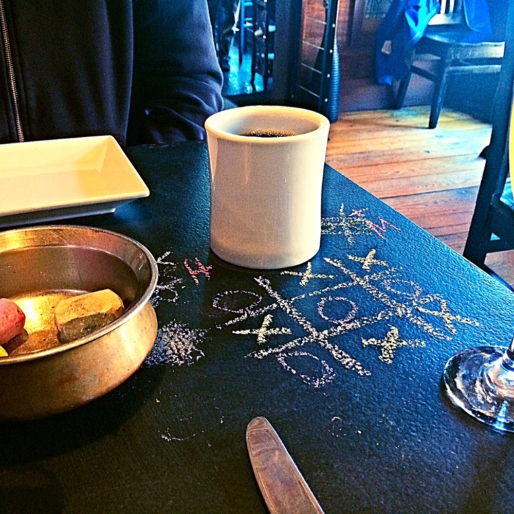 Local 149 - Dining tables are painted in chalkboard paint - fun! - Bars Near Me - Boston, Massachusetts Local 149 - Dining tables are painted in chalkboard paint - fun! - Bars Near Me - Boston, Massachusetts