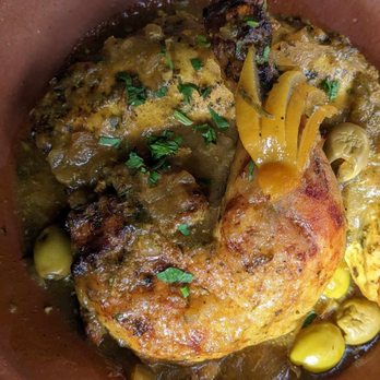 Oasis Restaurant - Excellently stewed chicken tagine w/lemon and olives (and a dozen more delicious flavors). - Mediterranean Near Me - Cranford, New Jersey