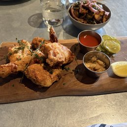 Brussel Sprouts (small bowl) and Fried Chicken