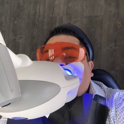 Cabdental - Me on the last session of the whitening process.  FYI- a lot of sensitivity afterwards.
