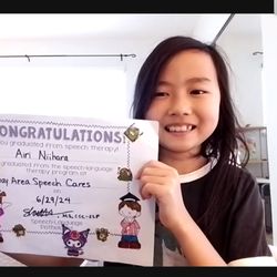 Bay Area Speech Cares - Congrats Airi! She met all of her speech and language goals in 1.5 years!