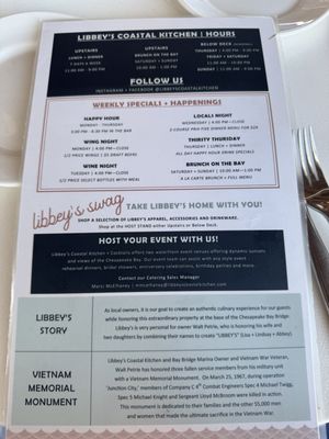 Menu photo 2 Libbey's Coastal Kitchen and Cocktails Stevensville, MD Menu photo 2 Libbey's Coastal Kitchen and Cocktails Stevensville, MD