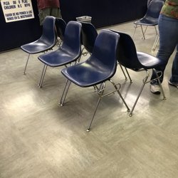 Department Of Motor Vehicles - The seating looks ok but feels much closer with people filling them! They are numbing when you sit in them for hours.