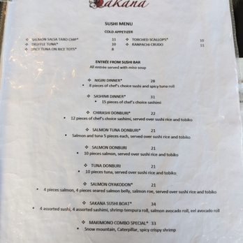 Sakana - Menu - Sushi Bars Near Me - Cambridge, Massachusetts