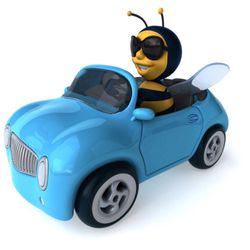 B’ On Time Concierge Scheduled Rides Of NSB - Buzz B' mascot of B' On Time Concierge