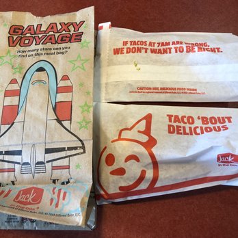 Jack in the Box - Space shuttle bag and 2 tacos~ - Burgers Near Me - Bellingham, Washington Jack in the Box - Space shuttle bag and 2 tacos~ - Burgers Near Me - Bellingham, Washington