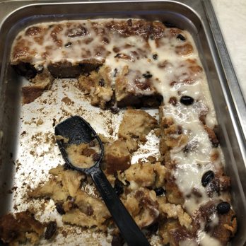 Sizzler - I know it's empty but this is how their bread pudding looks now versus the reviews from before - Seafood Near Me - Ontario, California Sizzler - I know it's empty but this is how their bread pudding looks now versus the reviews from before - Seafood Near Me - Ontario, California