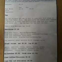 Little Miss Saine - Drinks menu