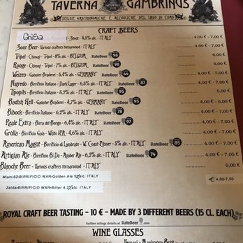 Taverna Gambrinus - Great beer selection - Wine Bars Near Me - Bellagio, Colorado Taverna Gambrinus - Great beer selection - Wine Bars Near Me - Bellagio, Colorado