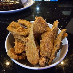 Buffalo Bar & Grill - Fried pickles! I have had spears, I've had chips, but I've never had full-on slices!