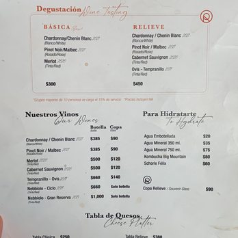 Relieve Vinicola - Wine menu - Wineries Near Me - Ensenada, BCN Relieve Vinicola - Wine menu - Wineries Near Me - Ensenada, BCN
