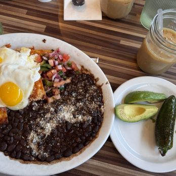 NORMS Restaurant - CHILAQUILES ROJOS iced COLD BREW COFFEE - Diners Near Me - Rialto, California