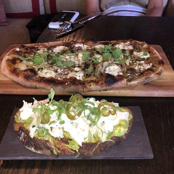 OAK Long Bar + Kitchen - Mushroom pizza and avocado crab toast... delicious for late lunch! - Bars Near Me - Boston, Massachusetts OAK Long Bar + Kitchen - Mushroom pizza and avocado crab toast... delicious for late lunch! - Bars Near Me - Boston, Massachusetts