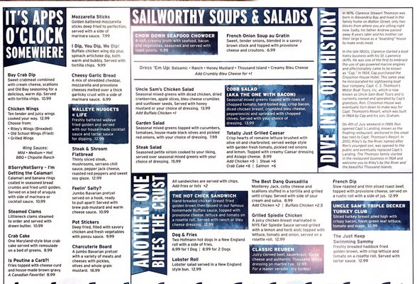 Menu photo 6 Riley's by the River Alexandria Bay, NY