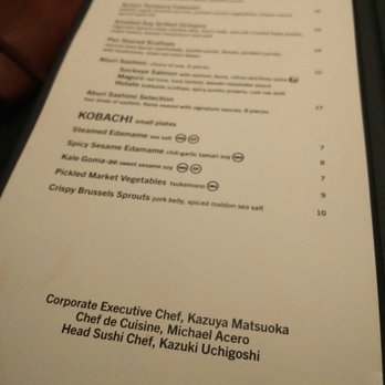Miku - Part of the menu - Japanese Near Me - Toronto, Ontario