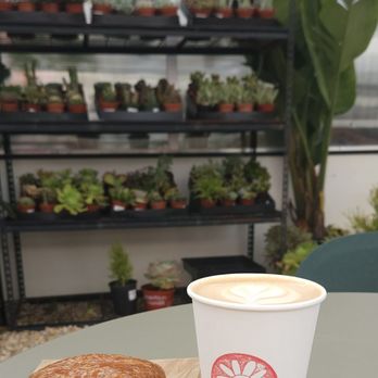 Creature's Plants and Coffee - Chocolate croissant + latte - Coffee & Tea Near Me - Los Angeles, California