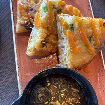 Japengo - Korean seafood pancake! You receive 4, forgot to take a photo at first! Very filling and good. - Asian Fusion Near Me - Lahaina, Hawaii Japengo - Korean seafood pancake! You receive 4, forgot to take a photo at first! Very filling and good. - Asian Fusion Near Me - Lahaina, Hawaii