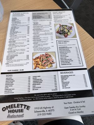 Menu photo 1 Omelette House Restaurant Schererville, IN