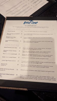 Menu photo 5 Blue Crab Seafood House Victoria, BC