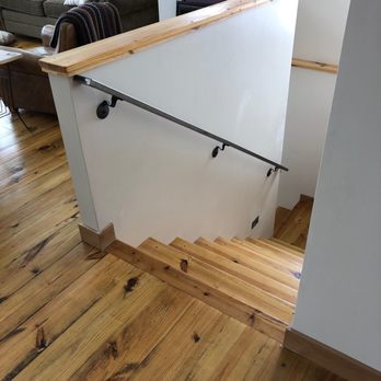 Southern Yellow Pine Direct - Treads to match custom finished southern pine from SYP Direct - Flooring Near Me