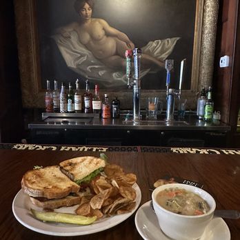 Bistro At the Bijou - BLT and a cup of chicken mushroom soup. - Vegetarian Near Me - Knoxville, Tennessee