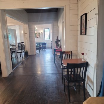 Casa Azul Coffee - Love the wooden floors of this old house. Very clean and comforting. - Coffee & Tea Near Me - Fort Worth, Texas