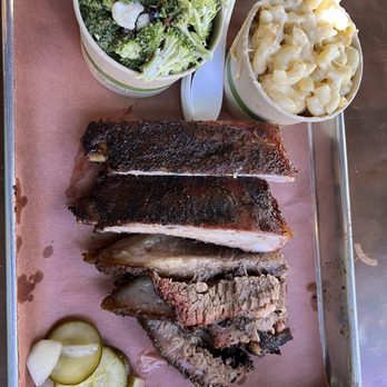 My 4 Sons BBQ - This is the brisket plate with the ribs as an add-on. And the broccoli salad was delicious and so was their Mac and cheese. YUMMY!!!!! - Barbeque Near Me - Tacoma, Washington My 4 Sons BBQ - This is the brisket plate with the ribs as an add-on. And the broccoli salad was delicious and so was their Mac and cheese. YUMMY!!!!! - Barbeque Near Me - Tacoma, Washington
