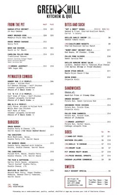 Menu photo 6 Green Hill Kitchen & Que Greenport, NY Menu photo 6 Green Hill Kitchen & Que Greenport, NY