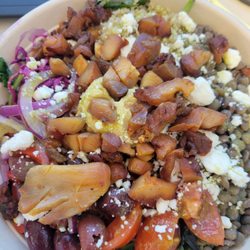 The 'fresh grilled chicken' on my salad