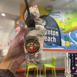 Witches Brew layered Italian Ice and soft serve