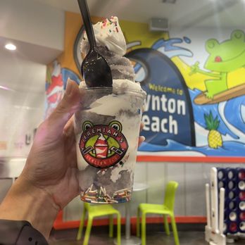 Jeremiah's Italian Ice - Witches Brew layered Italian Ice and soft serve - Desserts Near Me - Boynton Beach, Florida