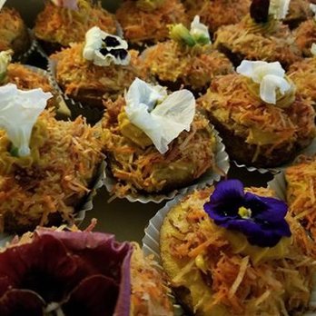 Vegan Love Bites - GF muffins with edible flowers - Food Delivery Services Near Me - Tempe, Arizona