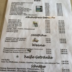 Gasthaus Waldesruh - Getränkekarte