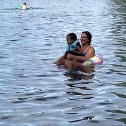 Swimming in the river