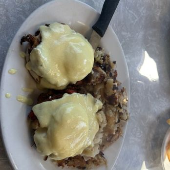 Summit Diner - Had the crab cake Benedict. It looks delicious but it was so so. Crab cake was made of Surimi (fake crab meat). - Diners Near Me - Summit, New Jersey