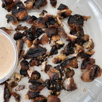 Nick The Greek - When Chicken Souvlaki is too burnt, I cut pieces off - Greek Near Me - Pinole, California