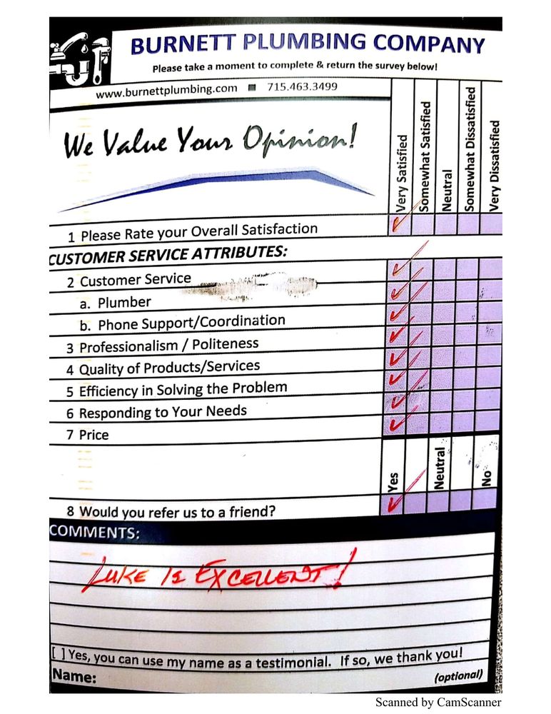 Slide of Burnett Plumbing Company