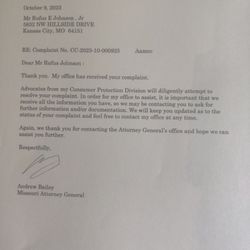 AAMCO Transmissions & Total Car Care - Response from MO Attorney General's Office