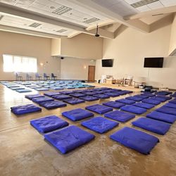 Northwest Vipassana Center - Dhamma Kunja - Inside the large meditation hall.