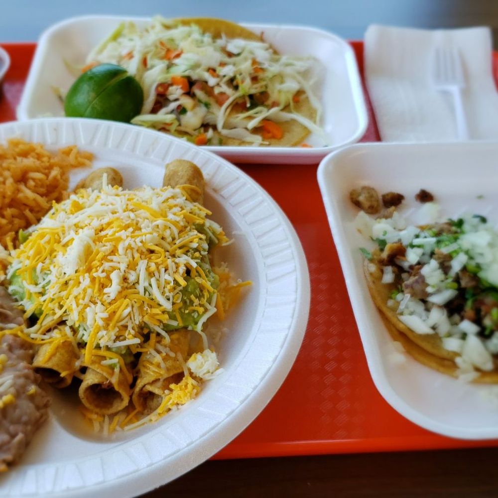 Albertacos - 1st time here and I ordered the 3 beef rolled taco plate along with a fish taco and a carnitas street taco. - Mexican Near Me - Ridgecrest, California Albertacos - 1st time here and I ordered the 3 beef rolled taco plate along with a fish taco and a carnitas street taco. - Mexican Near Me - Ridgecrest, California