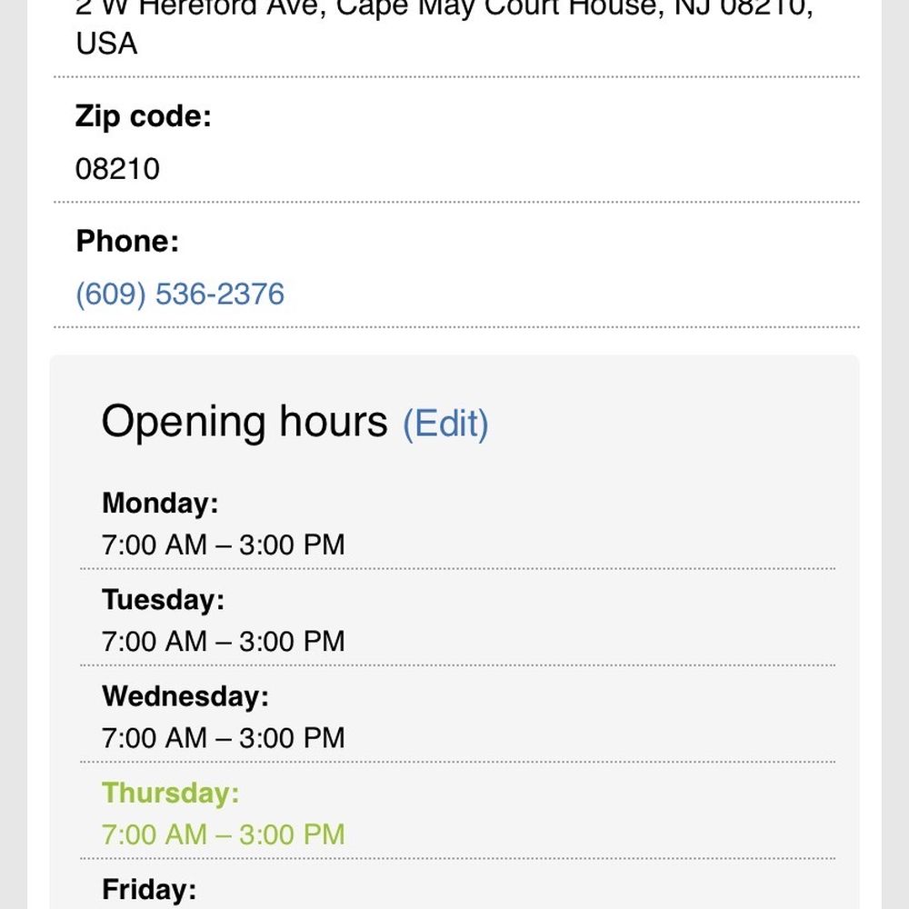 Sunnyside Cafe - Found this photo of their hours online. - Breakfast & Brunch Near Me - Cape May Ct House, New Jersey Sunnyside Cafe - Found this photo of their hours online. - Breakfast & Brunch Near Me - Cape May Ct House, New Jersey