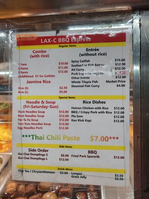 Menu photo 3 LAX-C Los Angeles, CA