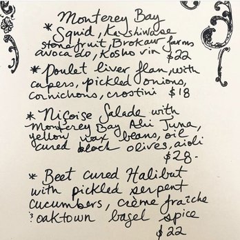 The Rendez-Vous - menu - New American Near Me - Oakland, California