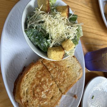 Salt + Smoke - Grilled cheese with pulled chicken and a side ceasar salad - Barbeque Near Me - Saint Charles, Missouri Salt + Smoke - Grilled cheese with pulled chicken and a side ceasar salad - Barbeque Near Me - Saint Charles, Missouri