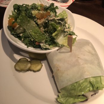 Yard House - Black Truffle Cheeseburger*, lettuce wrapped with Kale Caesar Salad - New American Near Me - Honolulu, Hawaii Yard House - Black Truffle Cheeseburger*, lettuce wrapped with Kale Caesar Salad - New American Near Me - Honolulu, Hawaii