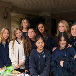 Our Lady of Malibu School - OLM ASB students preparing to serve at lunch