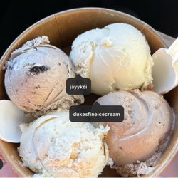 Duke’s Fine Ice Cream - Milk chocolate toffee, frosted flakes cereal milk, cookies n cream, birthday cake