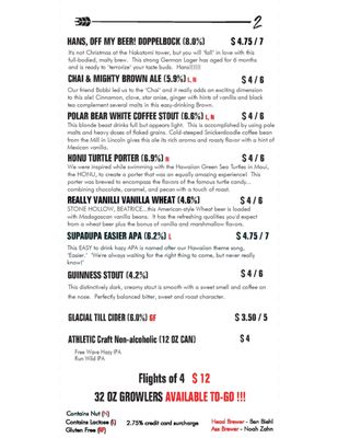 Menu photo 2 Roc Hopper Brewing Company  Syracuse, NE