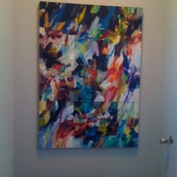 Rockland Memorial Library - Pretty photo on the wall in the staircase.